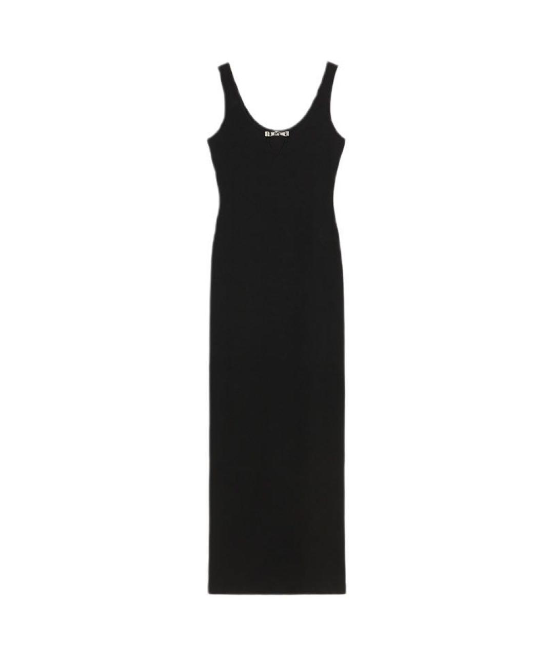BLUMARINE Черное хлопко-эластановое повседневное платье, фото 1