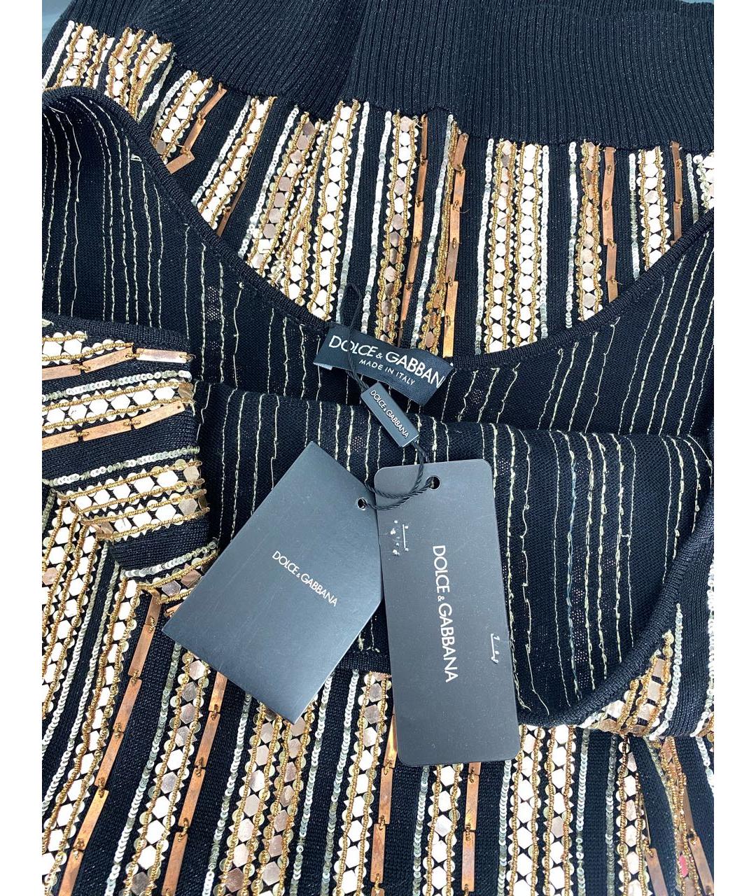 DOLCE&GABBANA Золотое коктейльное платье, фото 3