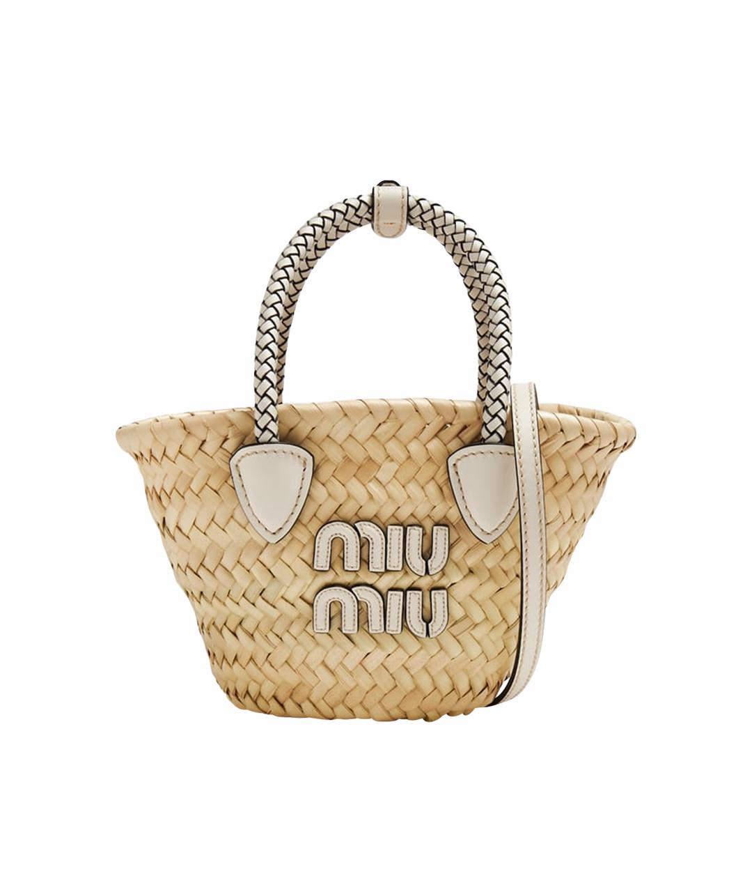 MIU MIU Бежевая сумка тоут, фото 1