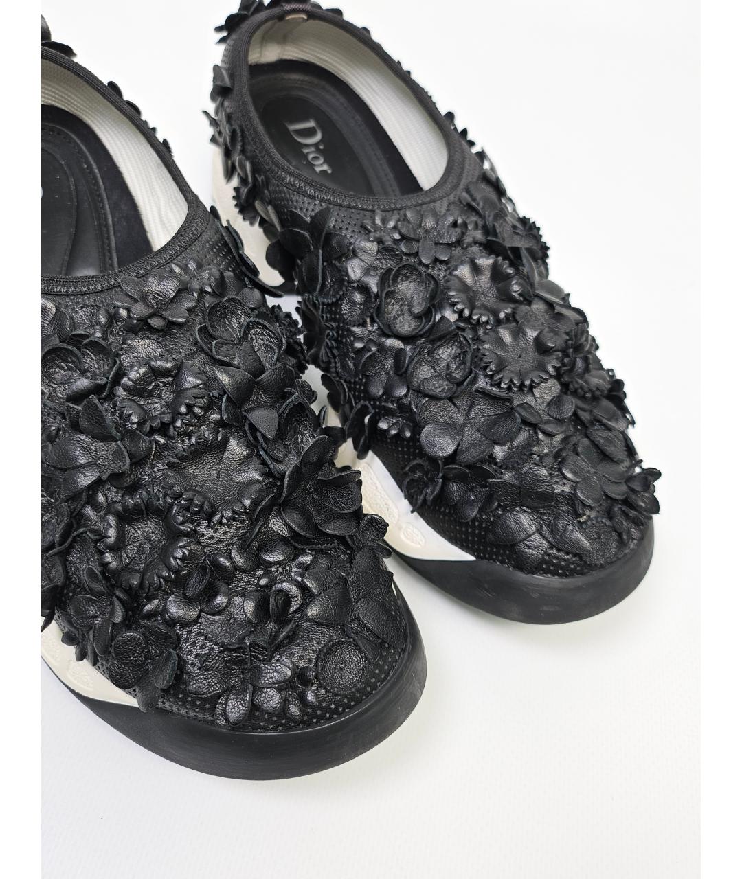 CHRISTIAN DIOR Черные кожаные слипоны, фото 6