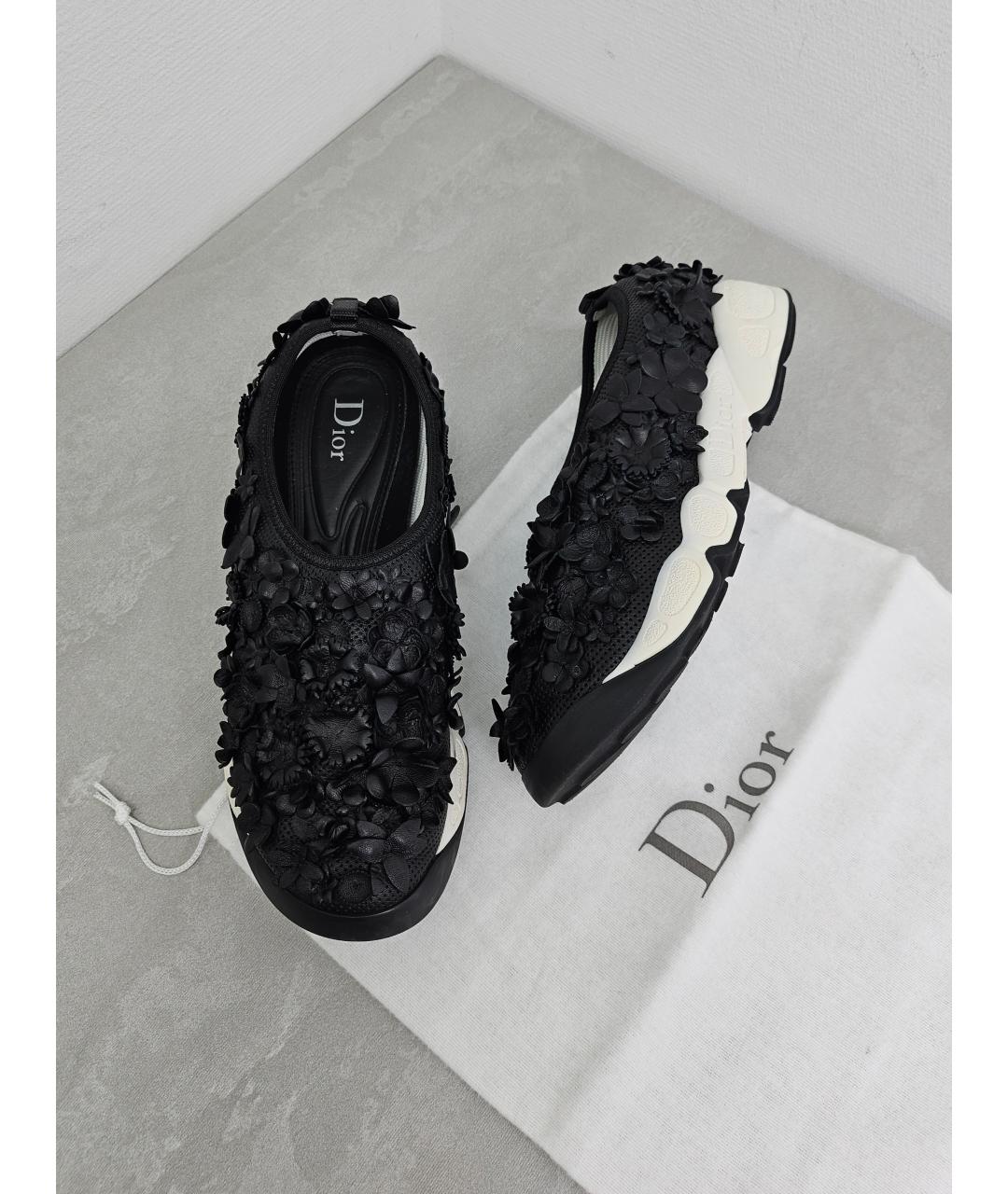 CHRISTIAN DIOR Черные кожаные слипоны, фото 7