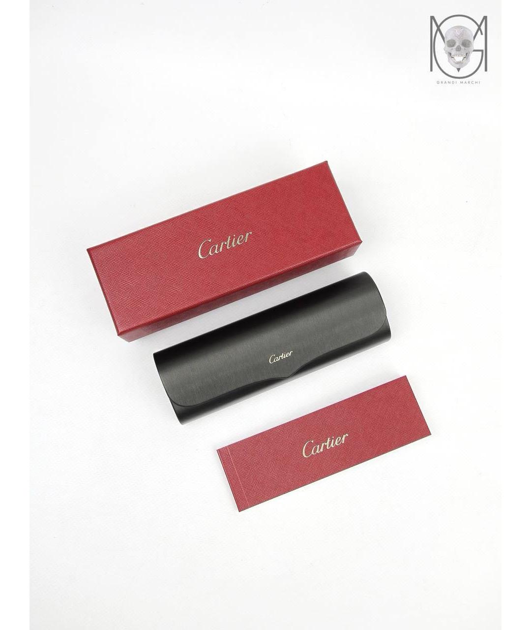 CARTIER Красные деревянные солнцезащитные очки, фото 4