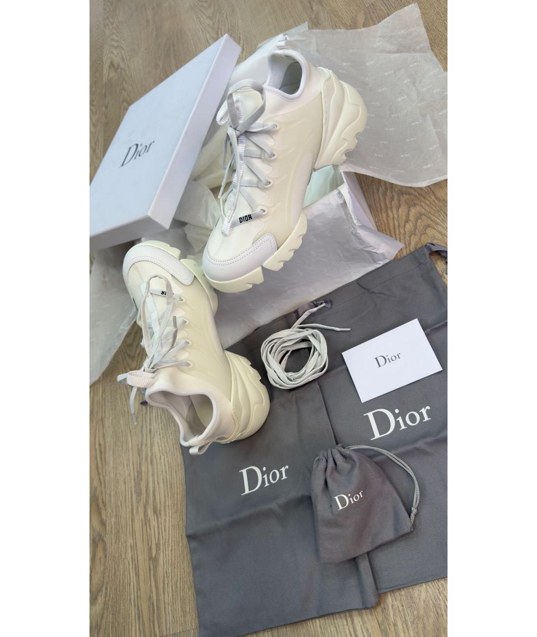 CHRISTIAN DIOR Белые текстильные кроссовки, фото 5