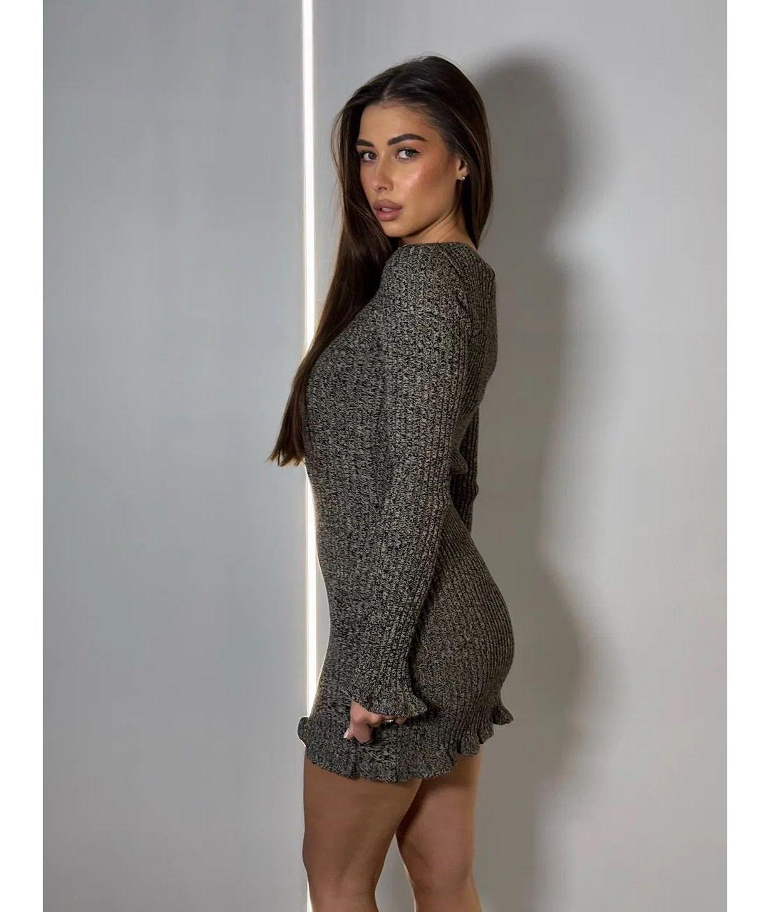 BLUMARINE Черное вискозное повседневное платье, фото 4