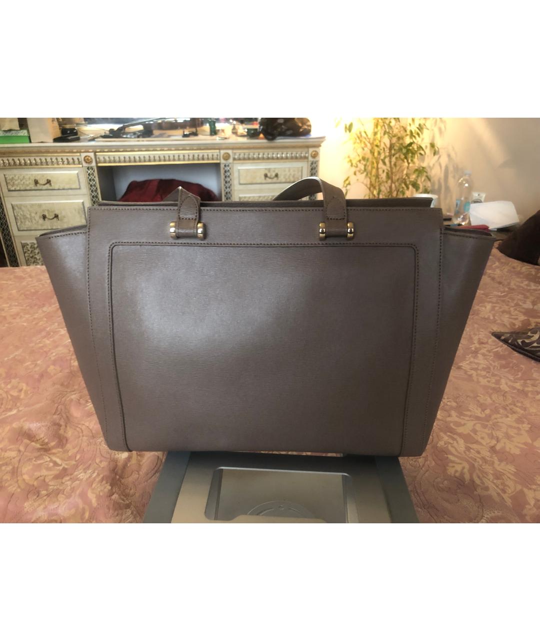 FURLA Бежевая кожаная сумка тоут, фото 2
