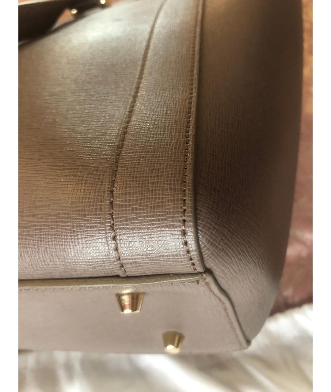 FURLA Бежевая кожаная сумка тоут, фото 6