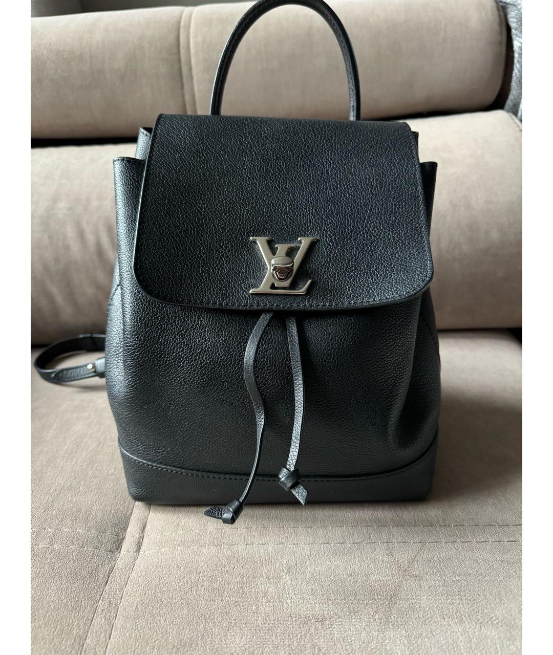 LOUIS VUITTON Черный кожаный рюкзак, фото 7