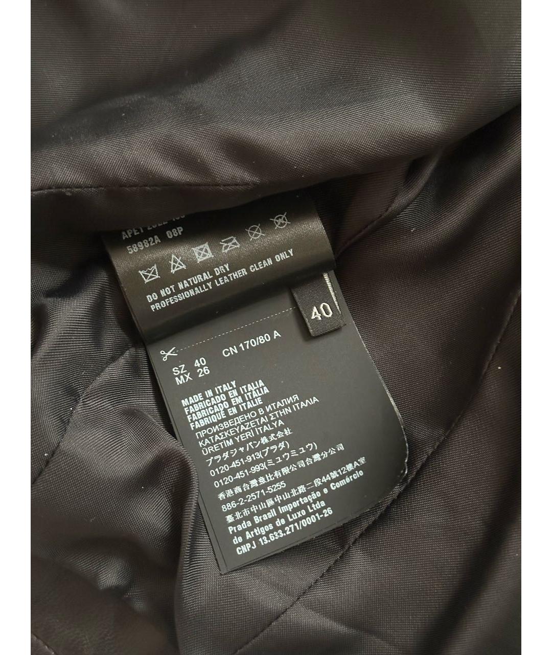 PRADA Черная кожаная куртка, фото 6