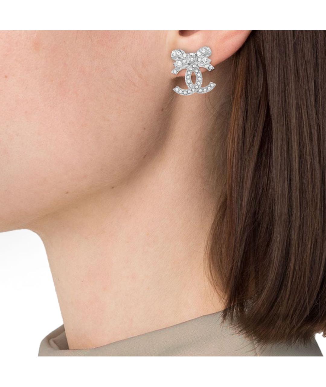 CHANEL Серебряные серьги, фото 4