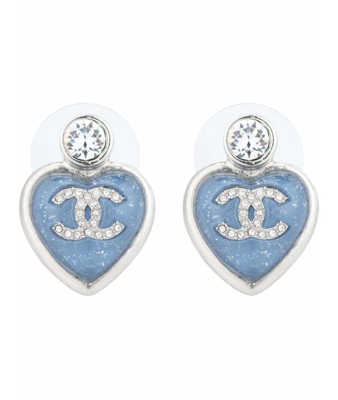 CHANEL Голубые серьги, фото 1