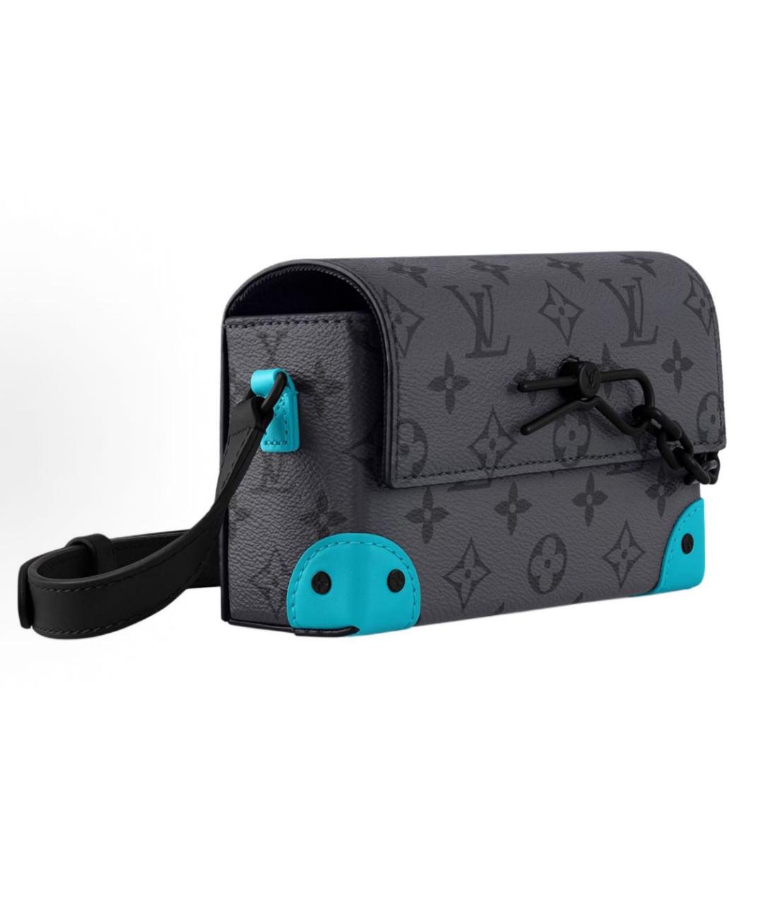 LOUIS VUITTON Антрацитовая сумка на плечо, фото 2