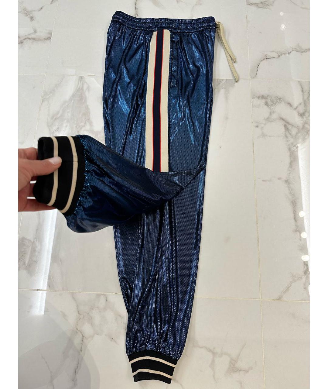 GUCCI Синие брюки широкие, фото 3