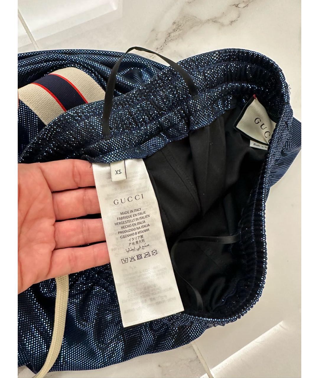 GUCCI Синие брюки широкие, фото 7