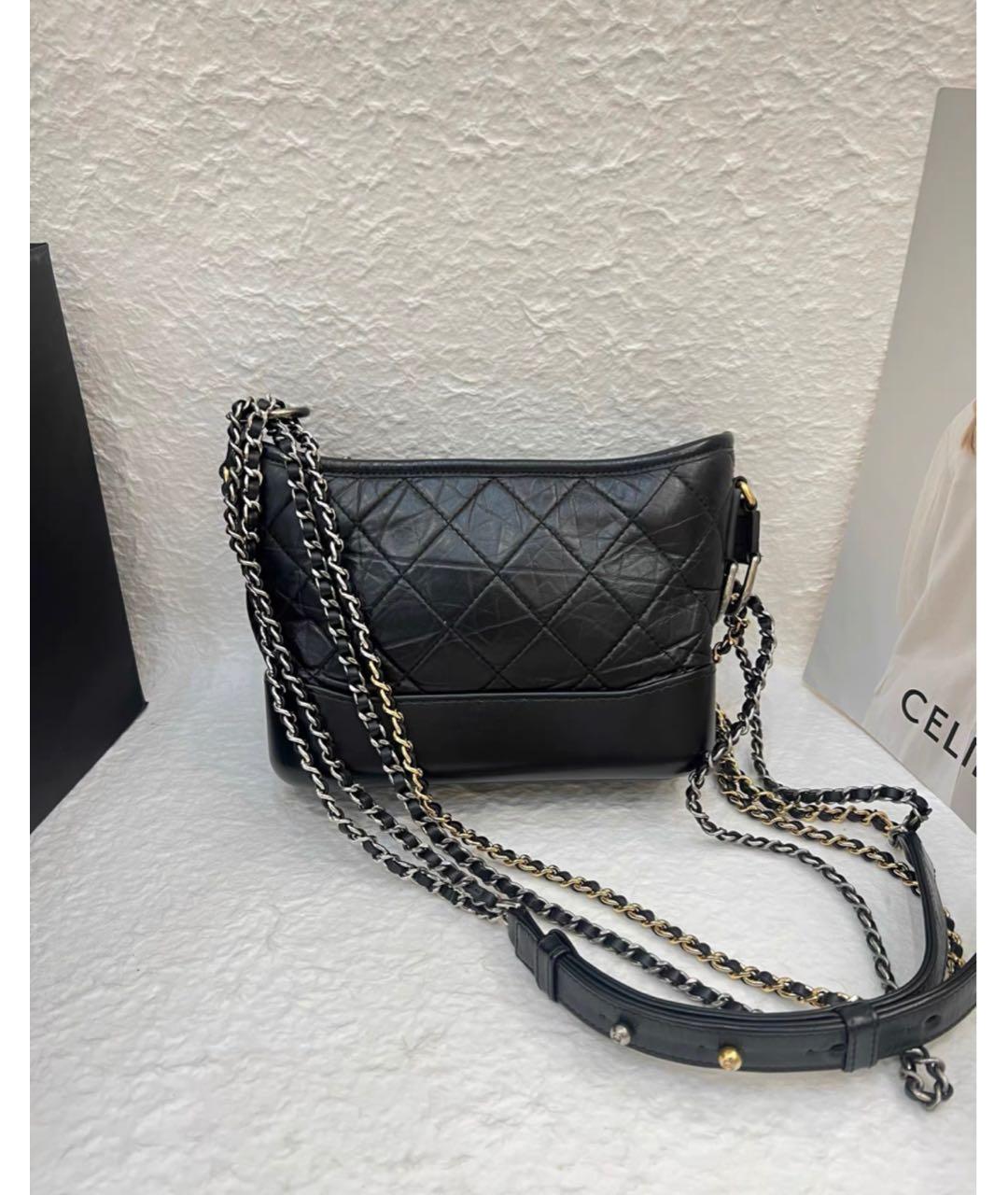 CHANEL Черная кожаная сумка через плечо, фото 3