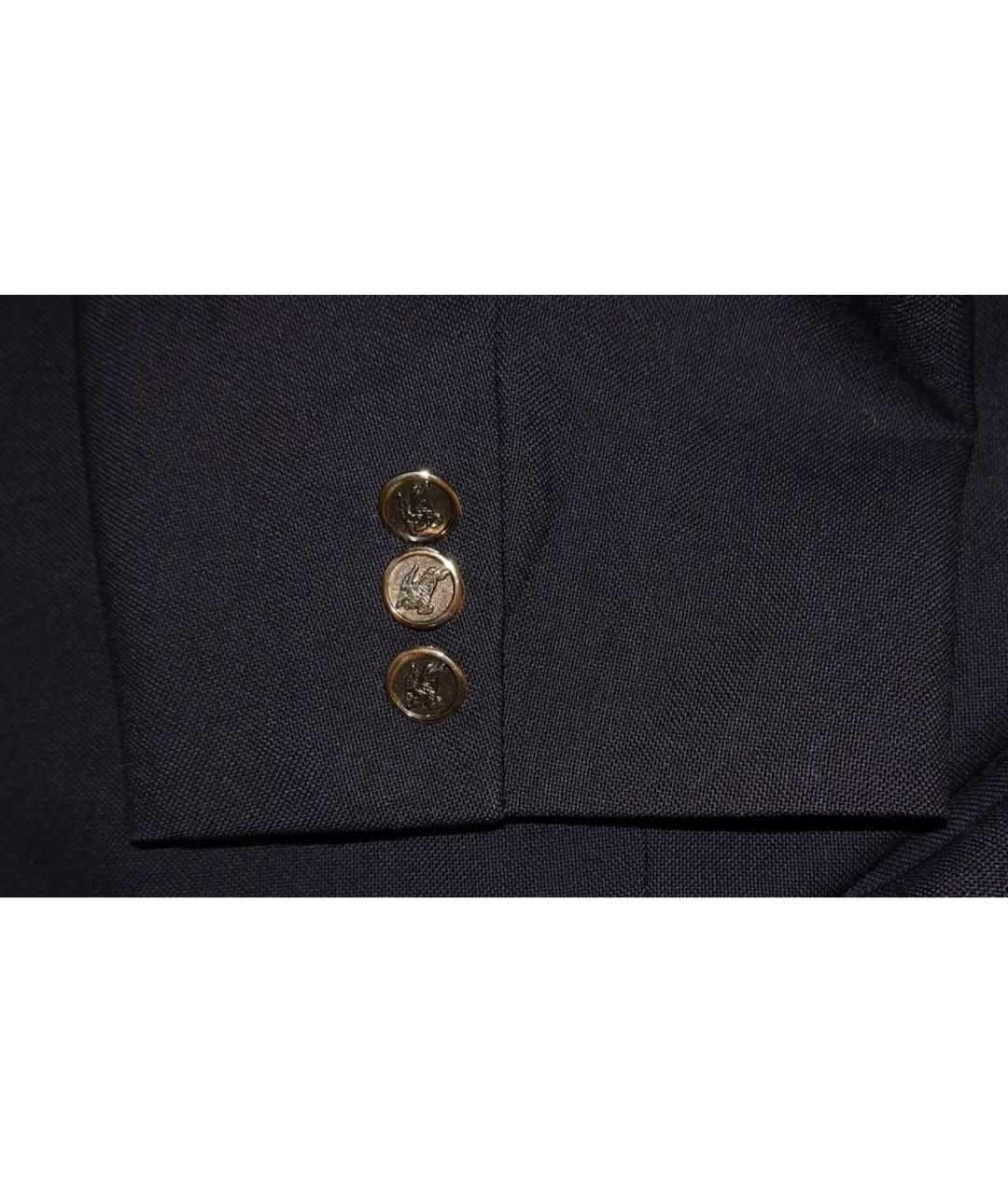 BURBERRY Темно-синий шерстяной пиджак, фото 3