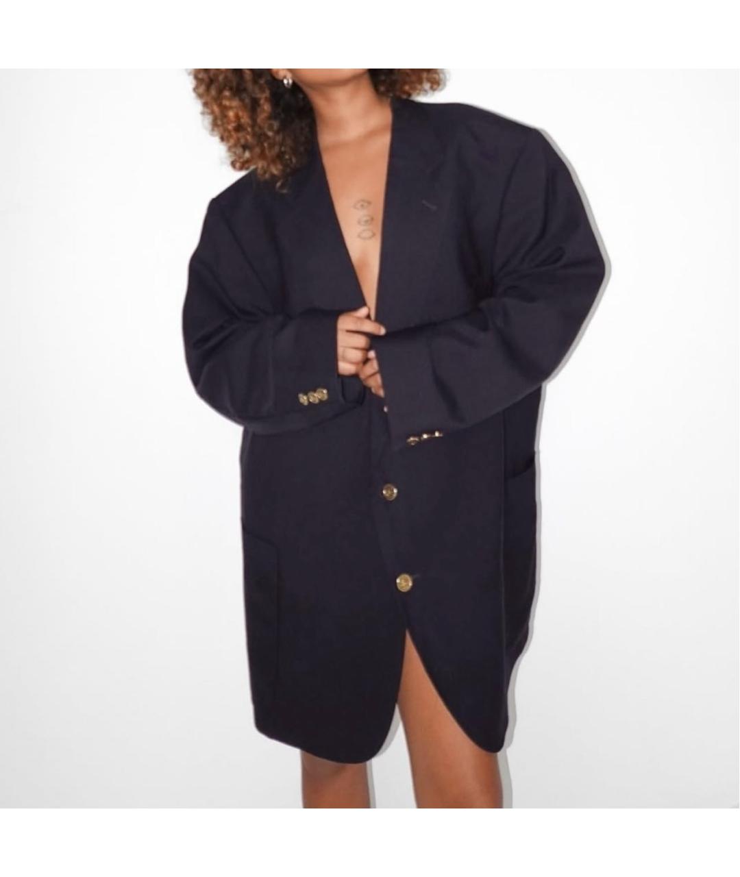 BURBERRY Темно-синий шерстяной пиджак, фото 4