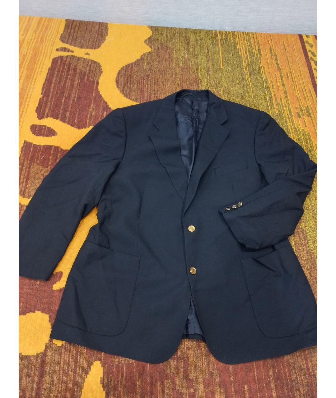 BURBERRY Темно-синий шерстяной пиджак, фото 2