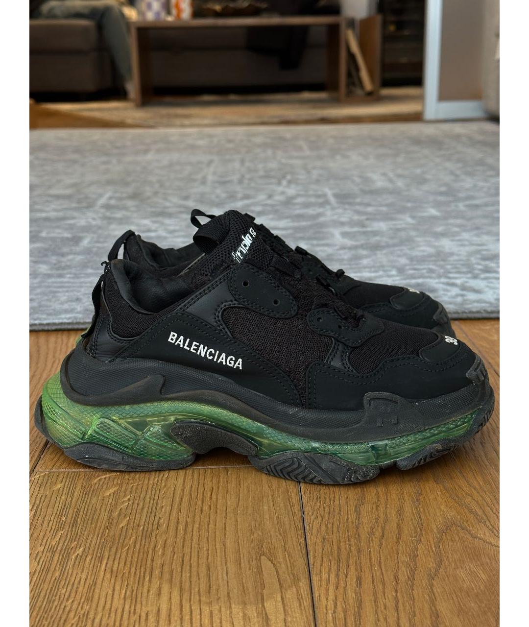 BALENCIAGA Черные текстильные кроссовки, фото 5