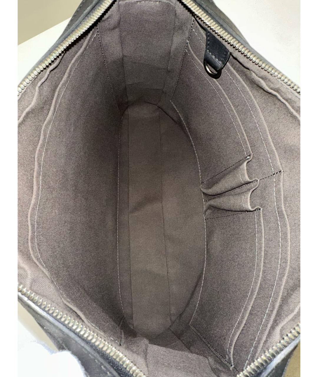 LOUIS VUITTON Черная кожаная сумка на плечо, фото 5