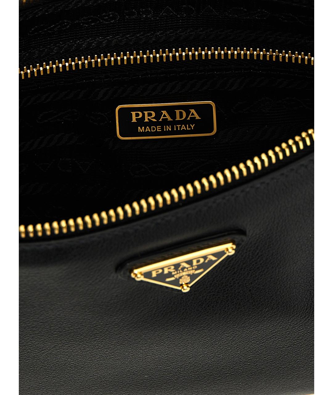 PRADA Черная кожаная сумка через плечо, фото 4