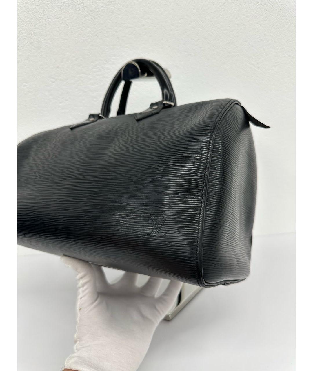 LOUIS VUITTON Черная кожаная дорожная/спортивная сумка, фото 3