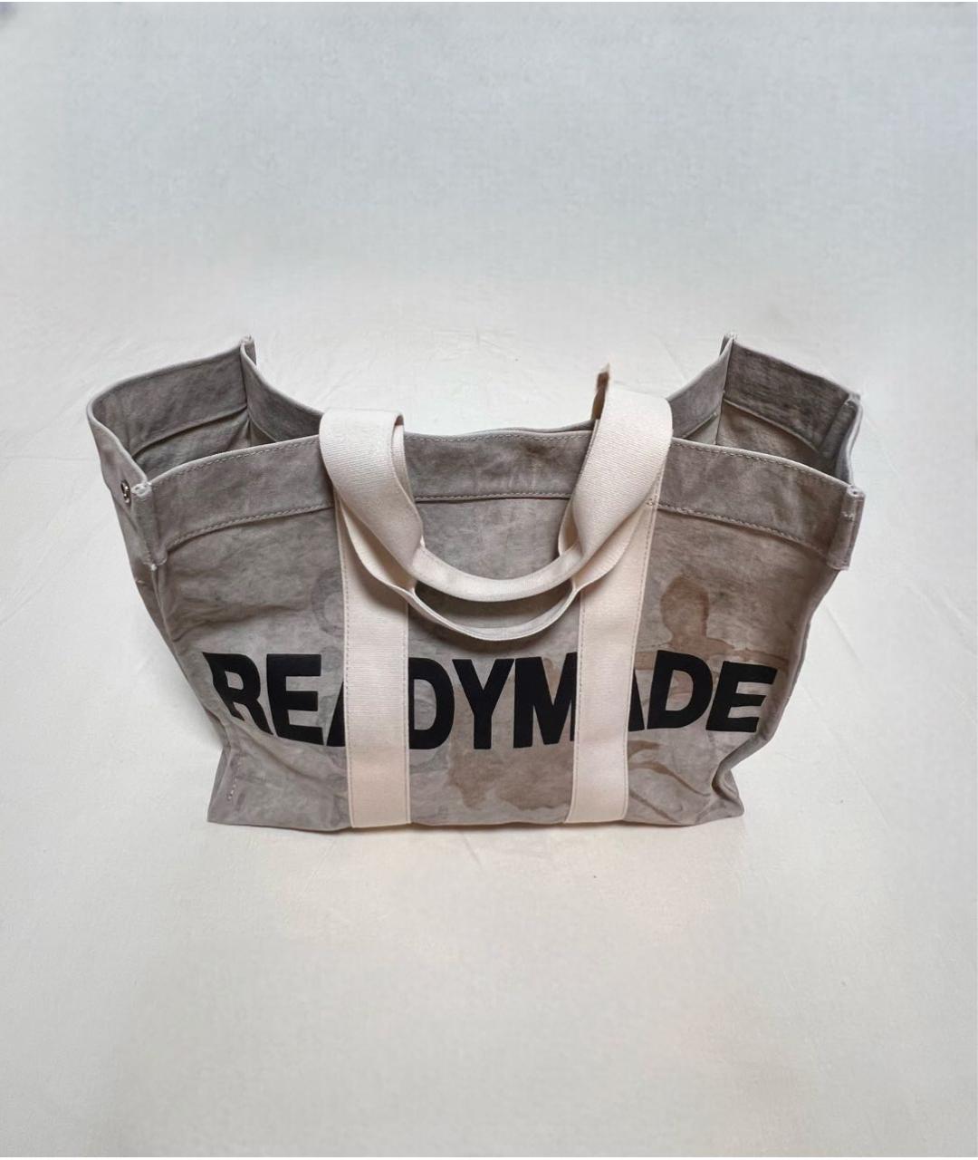 READYMADE Бежевая тканевая сумка тоут, фото 7