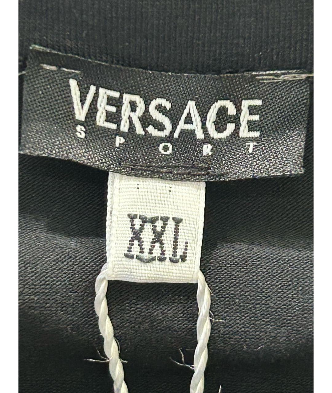 VERSACE Черная хлопковая футболка, фото 3