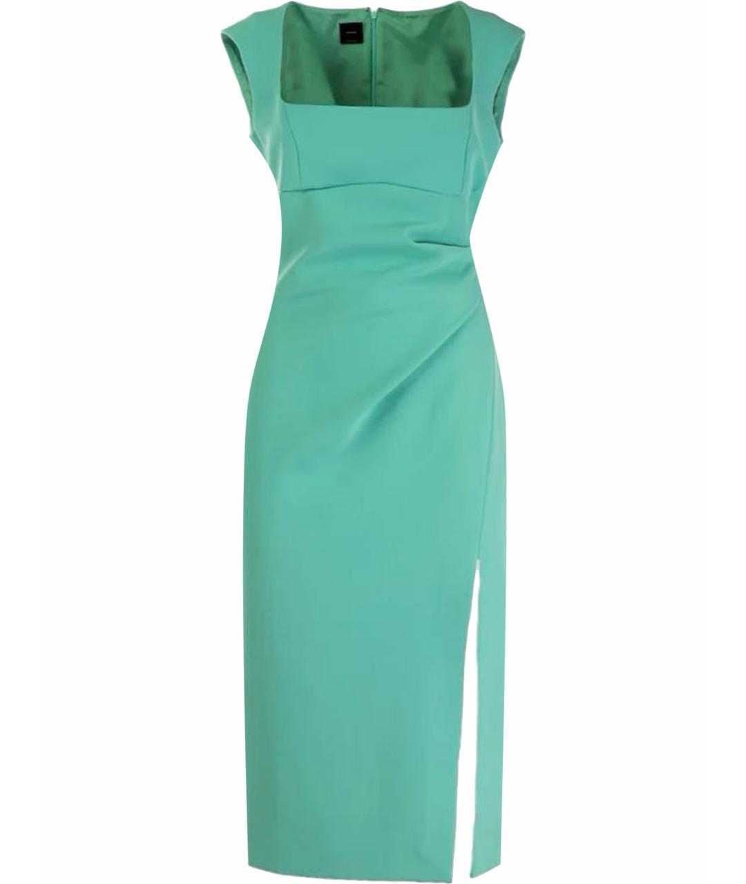 PINKO Бирюзовое повседневное платье, фото 1