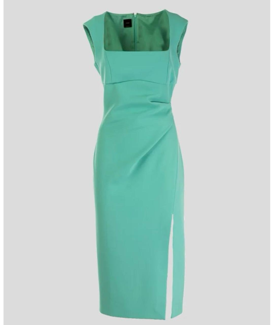 PINKO Бирюзовое повседневное платье, фото 5