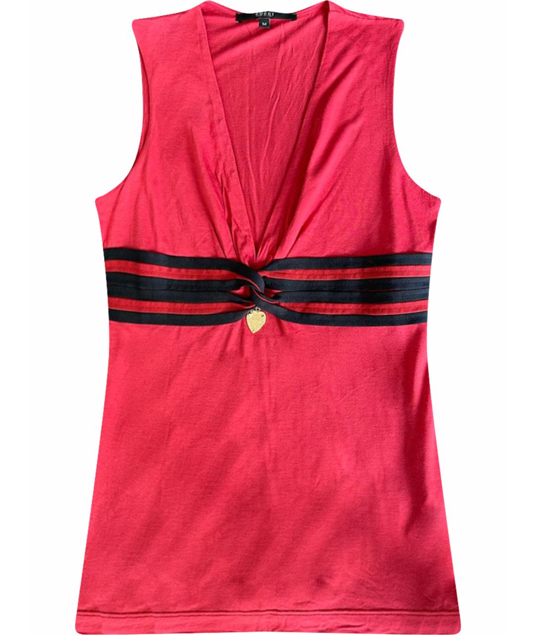 GUCCI Красная майка, фото 1