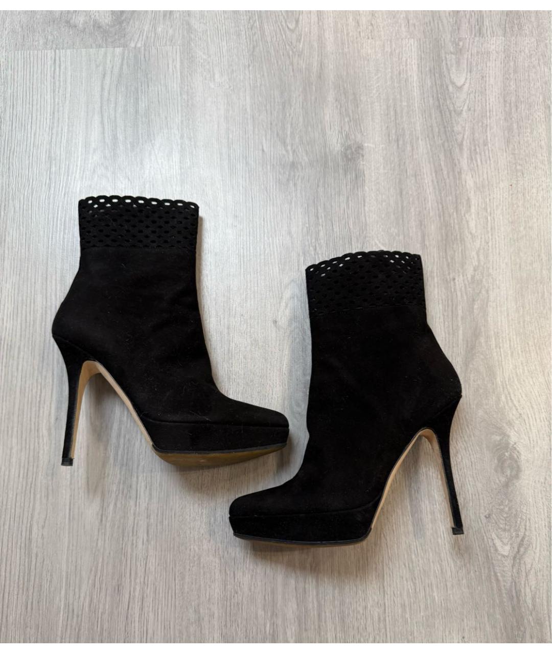 SAINT LAURENT Черные кожаные ботильоны, фото 7