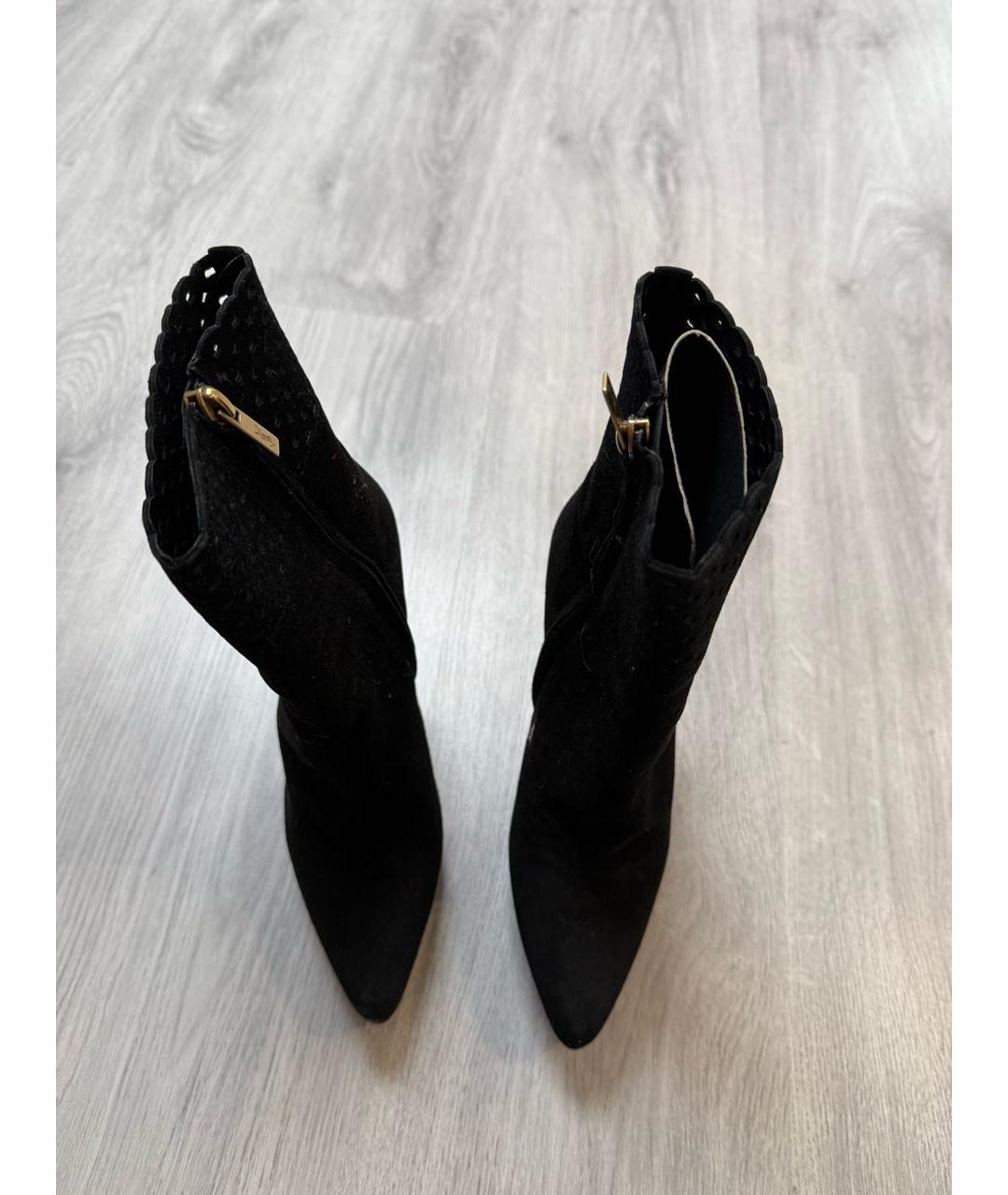 SAINT LAURENT Черные кожаные ботильоны, фото 2