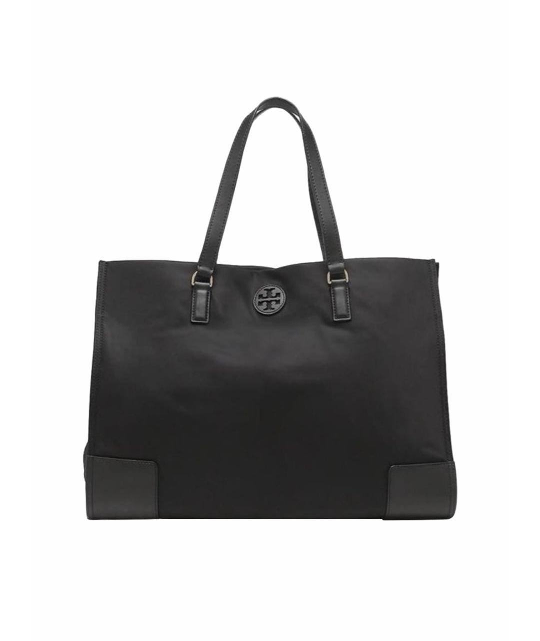TORY BURCH Черная тканевая сумка тоут, фото 1