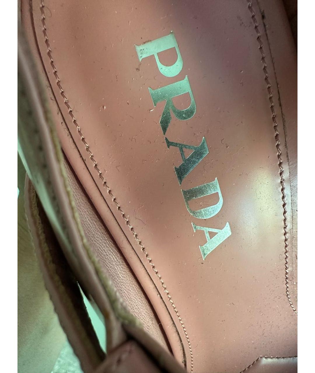 PRADA Розовые кожаные туфли, фото 6