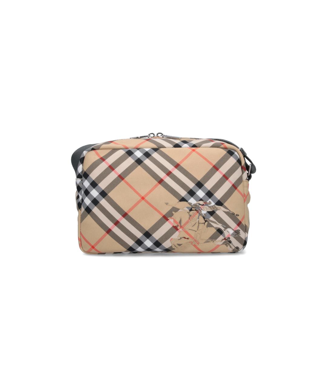 BURBERRY Бежевая синтетическая сумка на плечо, фото 1