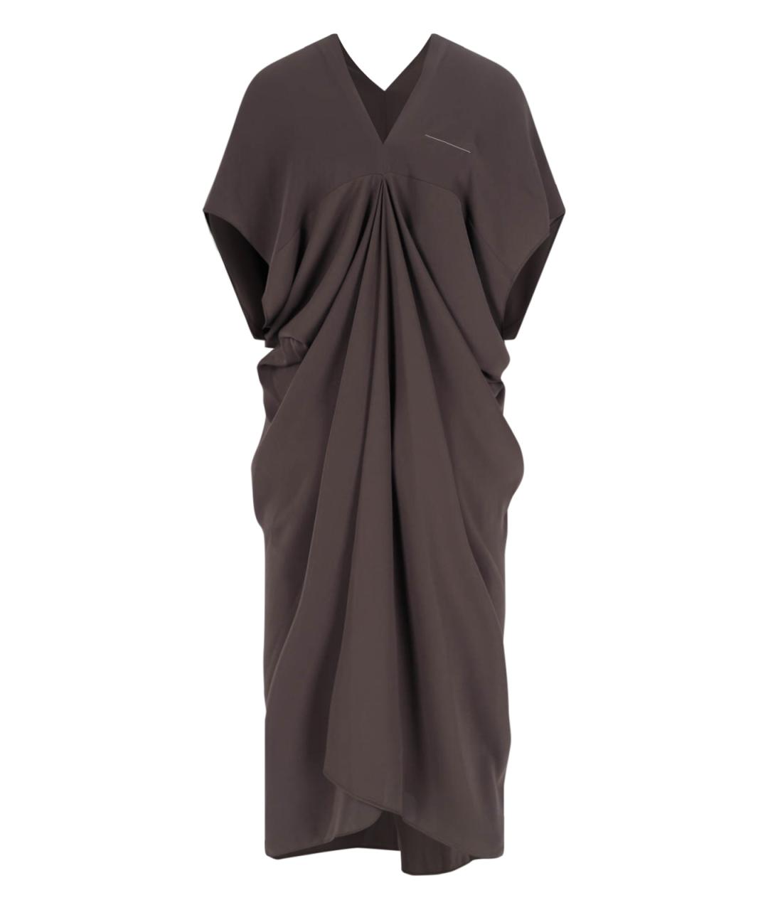 MM6 MAISON MARGIELA Коричневое полиэстеровое платье, фото 1