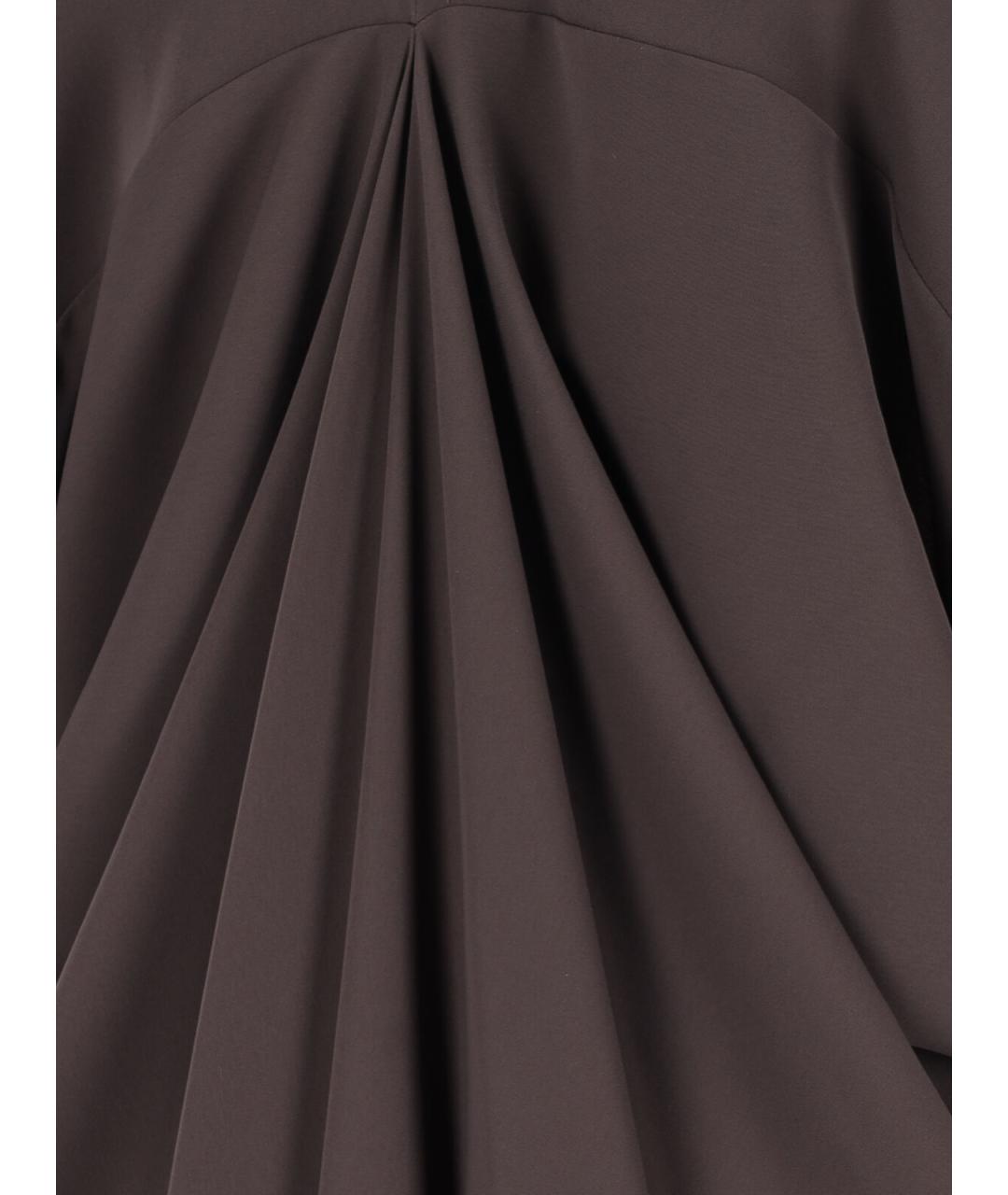 MM6 MAISON MARGIELA Коричневое полиэстеровое платье, фото 3