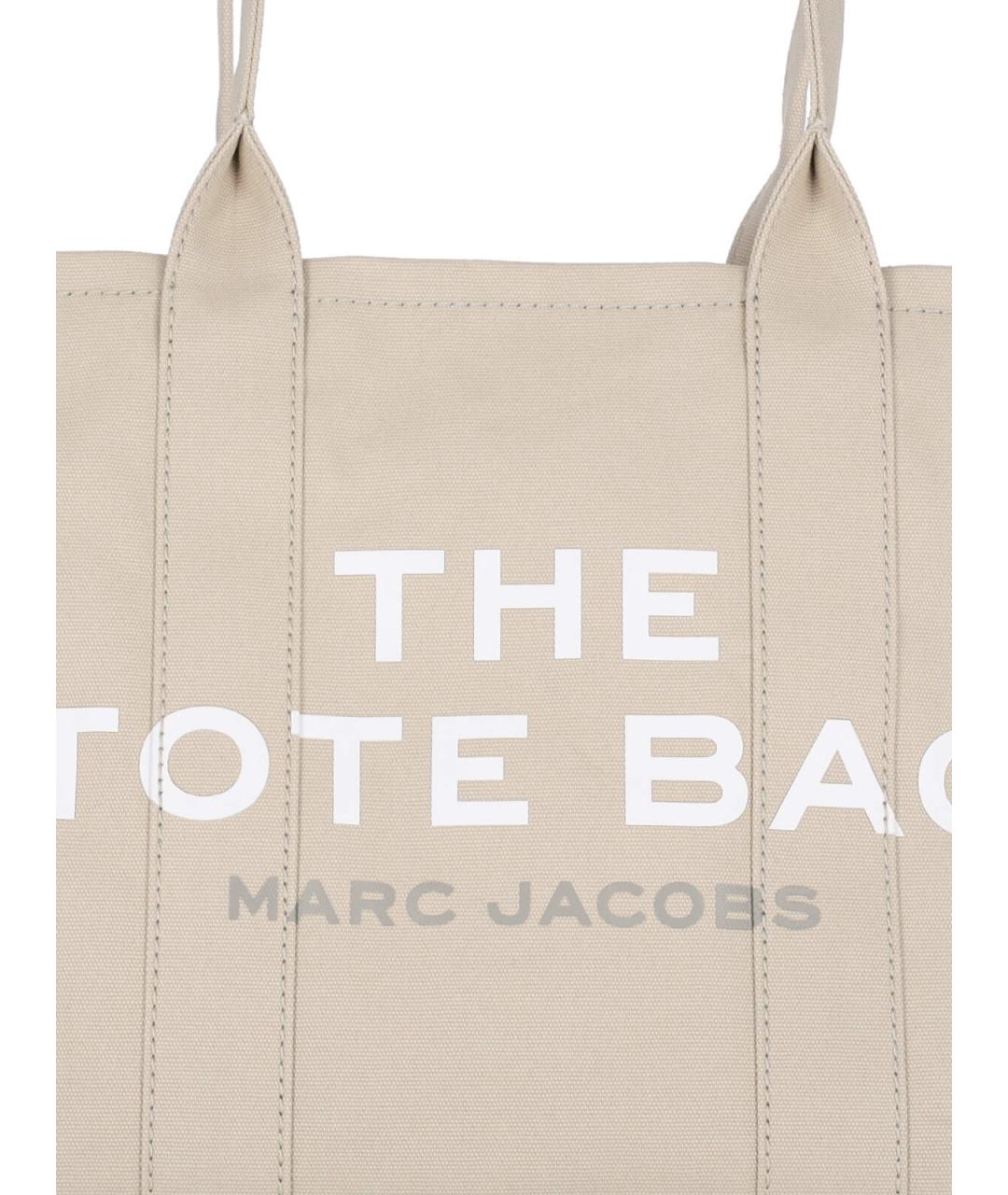 MARC JACOBS Бежевая хлопковая сумка тоут, фото 4