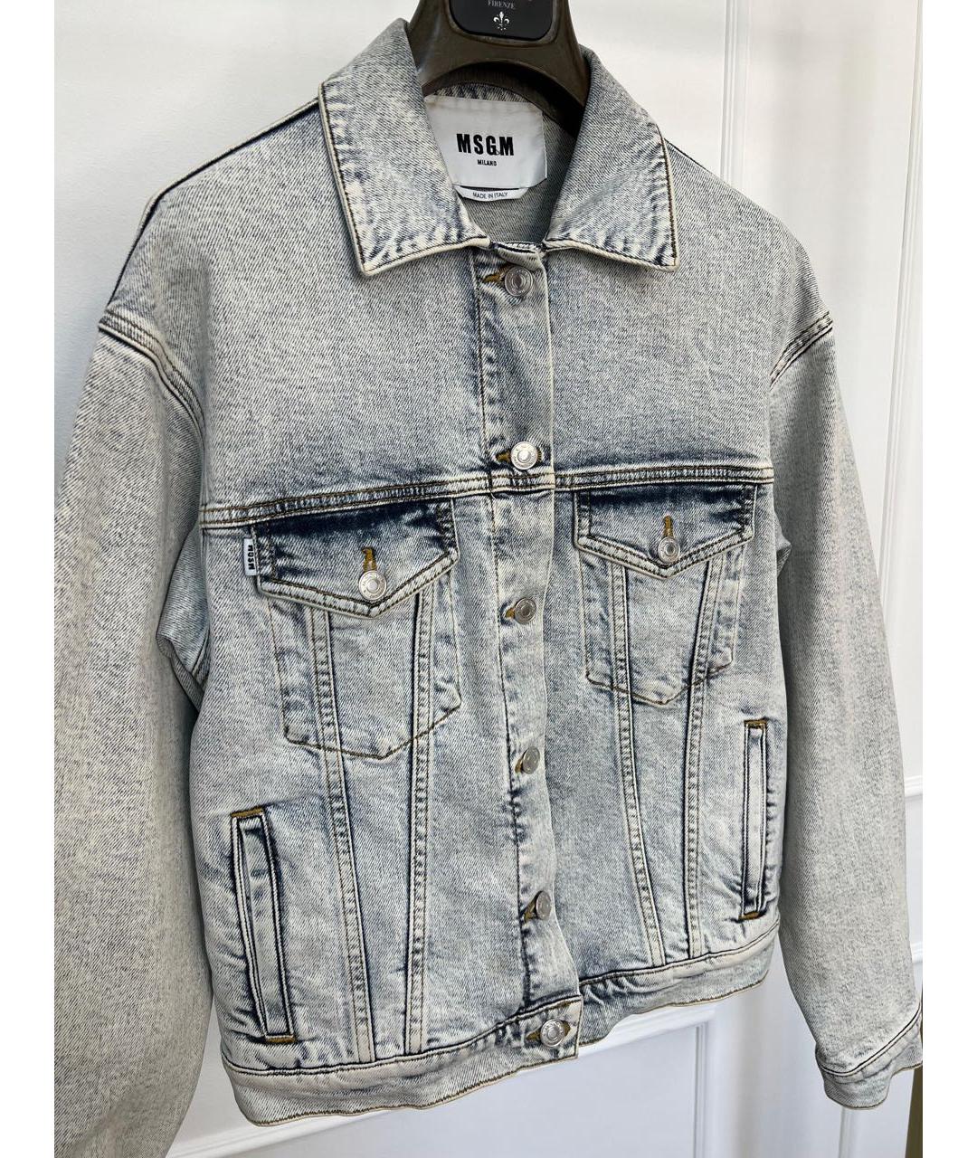 MSGM Голубая деним куртка, фото 5