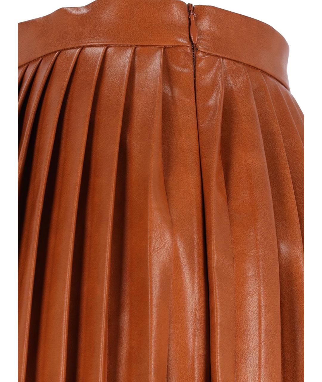 MM6 MAISON MARGIELA Коричневая вискозная юбка миди, фото 5