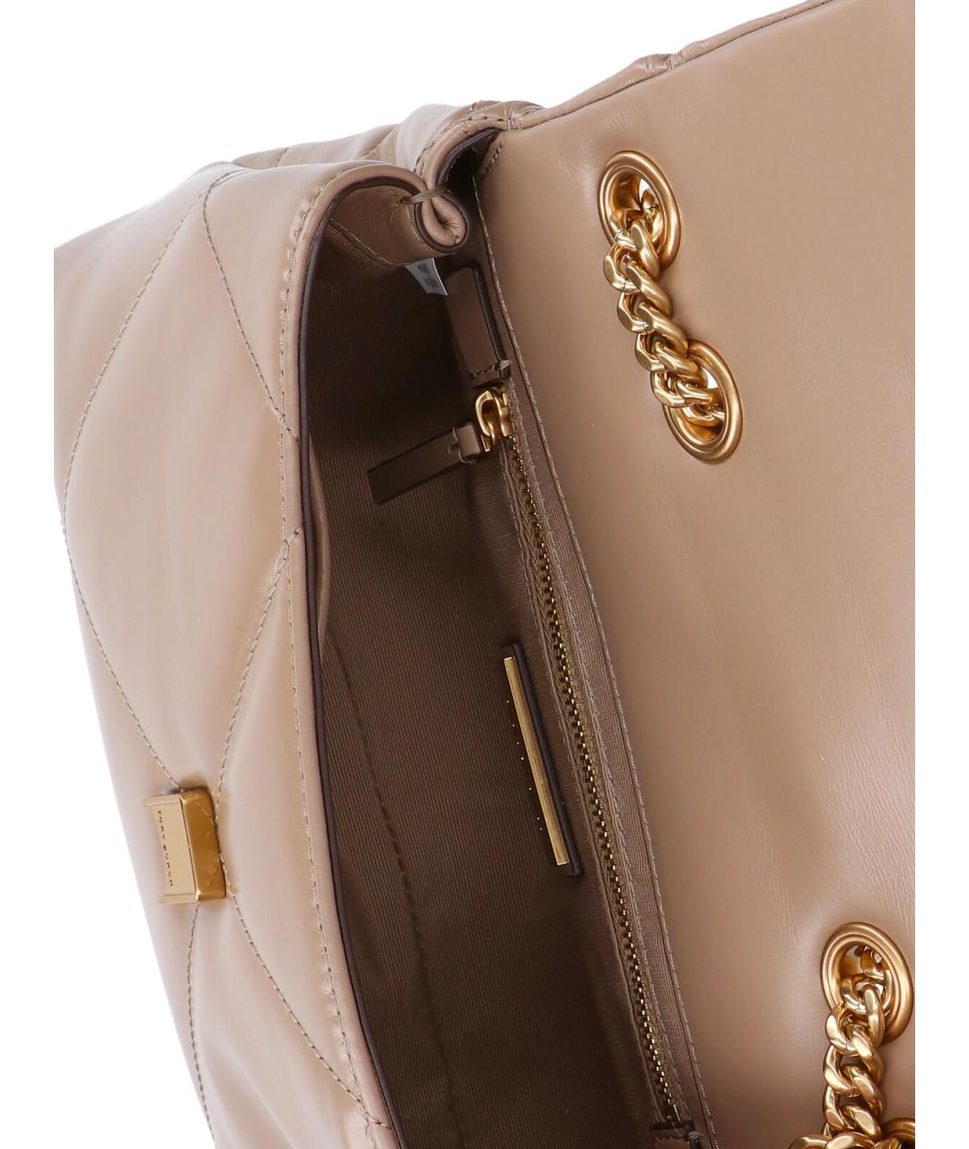 TORY BURCH Бежевая кожаная сумка через плечо, фото 4