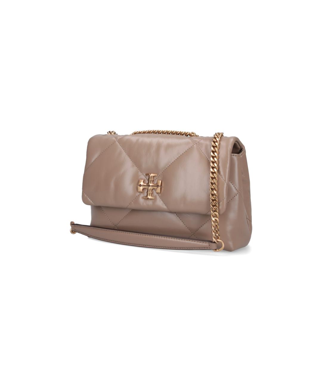 TORY BURCH Бежевая кожаная сумка через плечо, фото 2