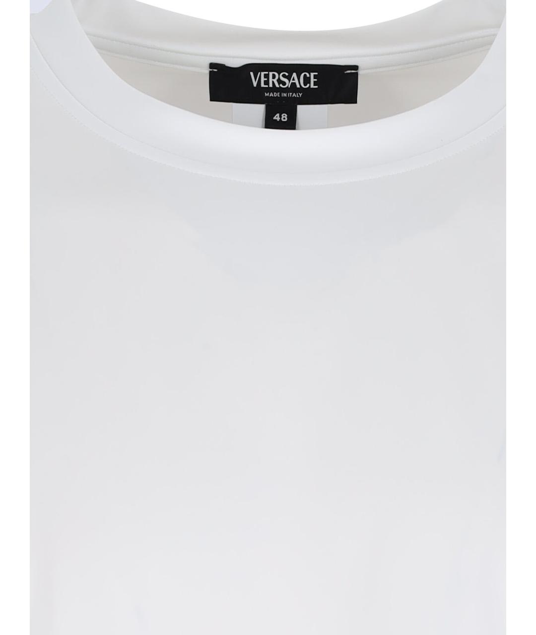 VERSACE Белая синтетическая футболка, фото 5