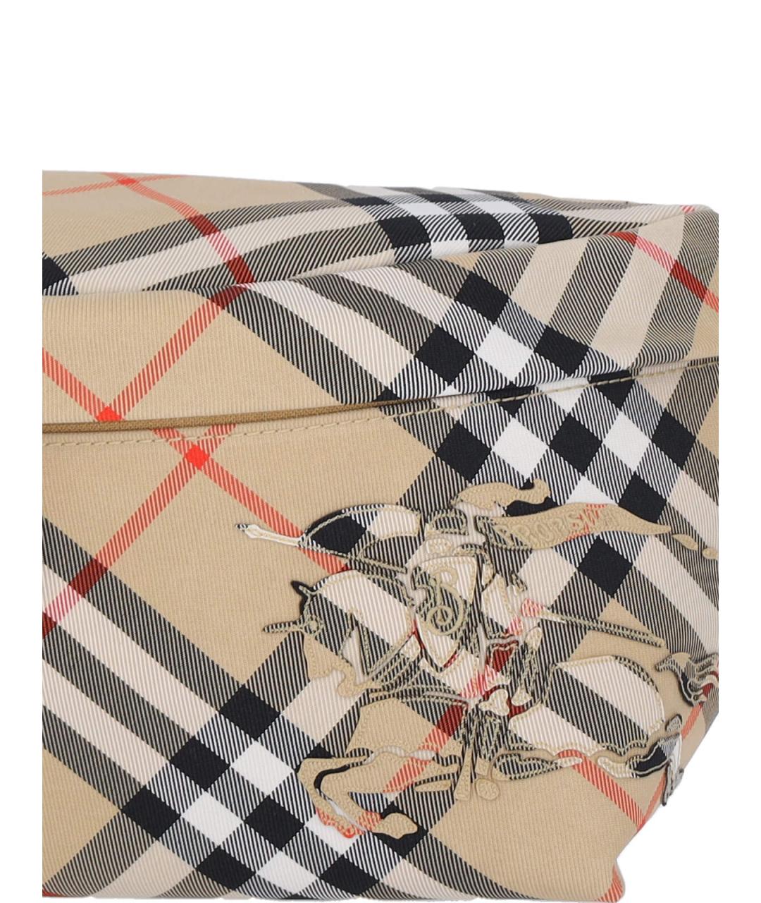 BURBERRY Бежевая синтетическая поясная сумка, фото 4