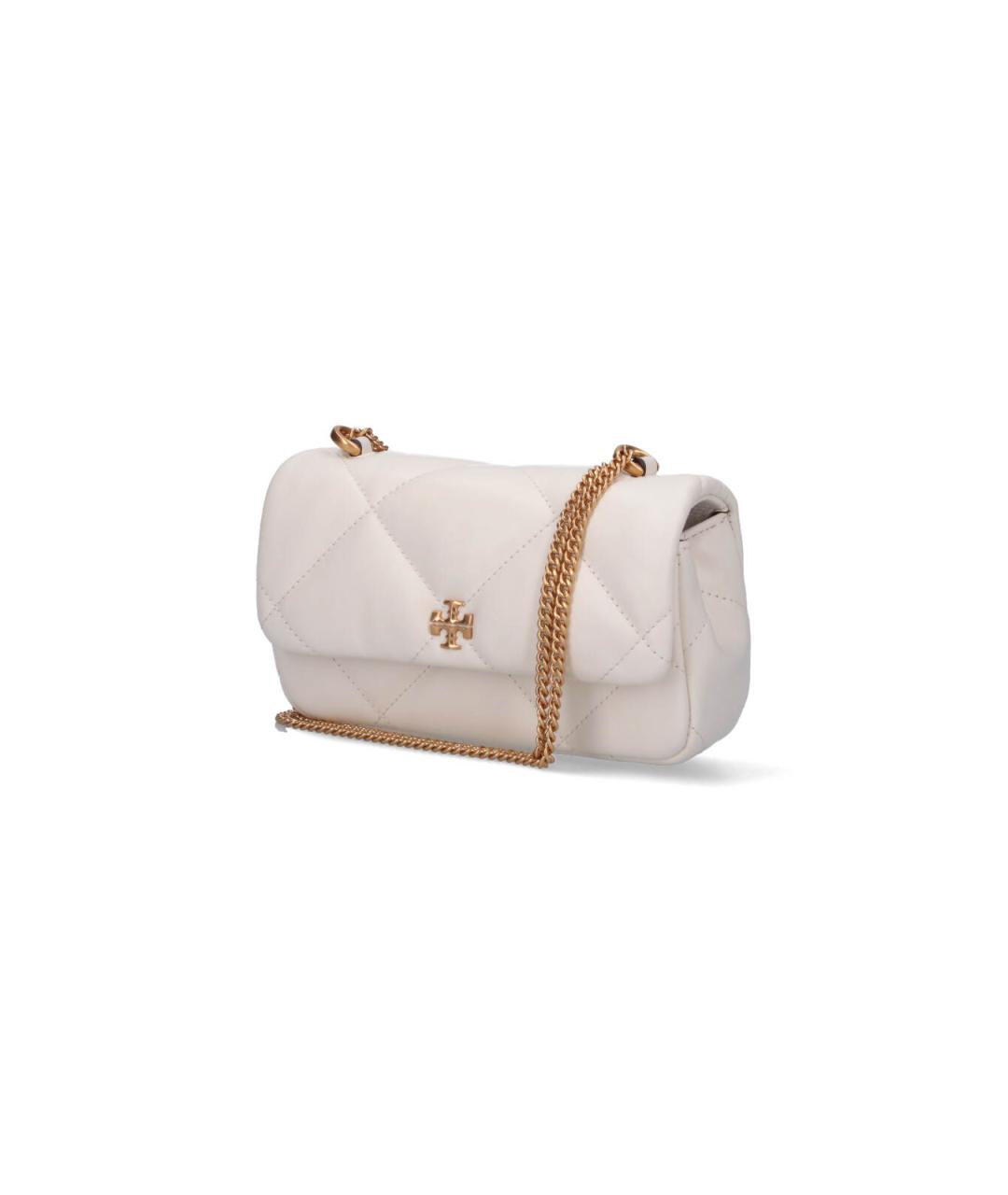 TORY BURCH Белая кожаная сумка через плечо, фото 2