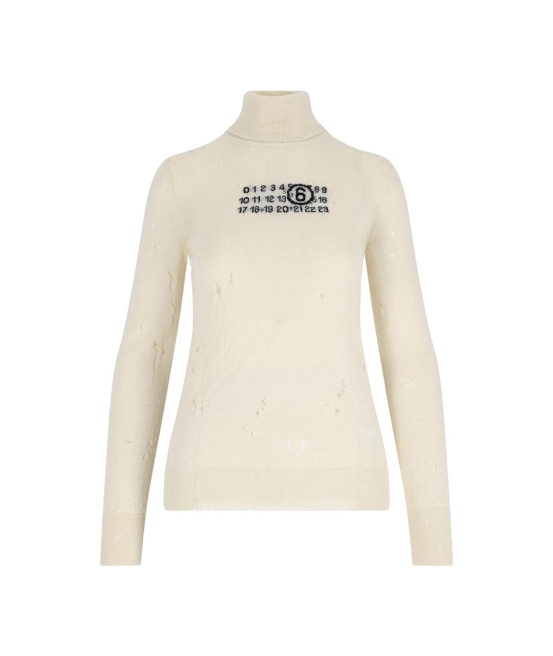 MM6 MAISON MARGIELA Белый шерстяной джемпер / свитер, фото 1