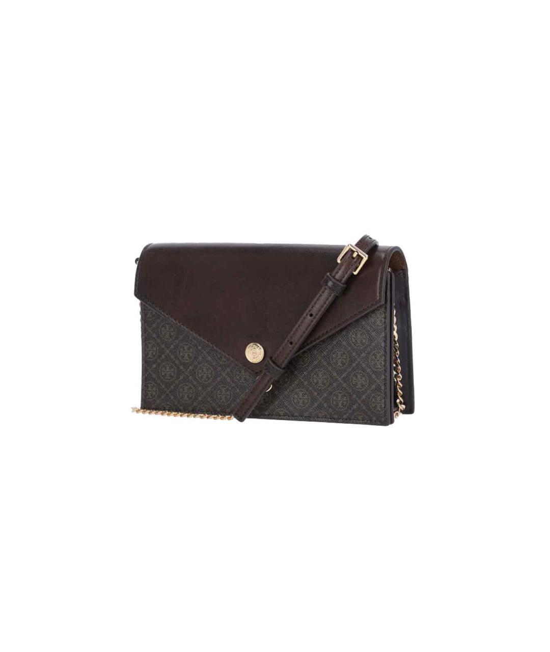 TORY BURCH Коричневый бархатный кошелек, фото 2