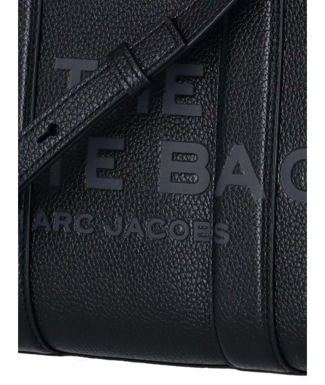 MARC JACOBS Черная кожаная сумка тоут, фото 4