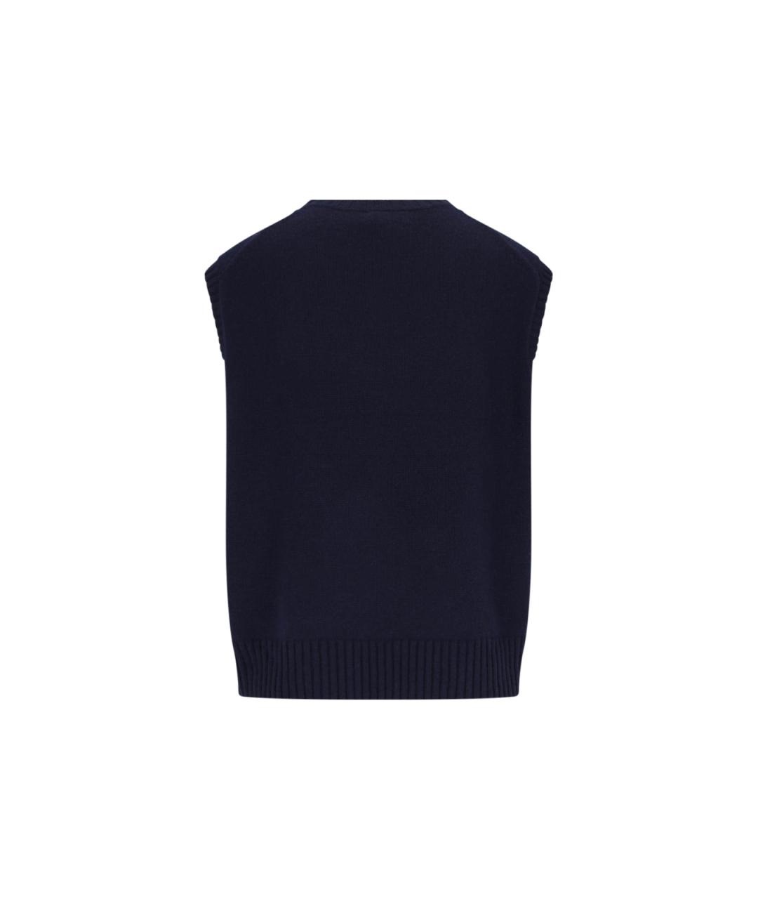POLO RALPH LAUREN Синяя шерстяная жилетка, фото 2