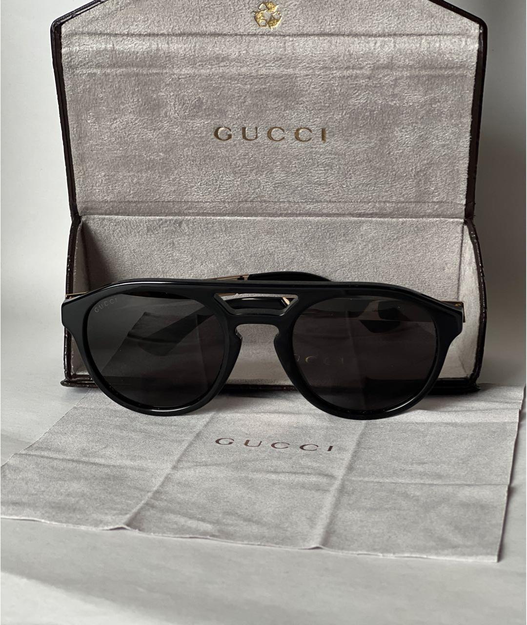 GUCCI Черные пластиковые солнцезащитные очки, фото 6
